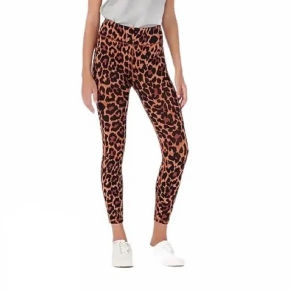 NWOT J. Crew Leopard Print Weekend High Waist Slim Fit 7/8 Leggings Tan Black  M